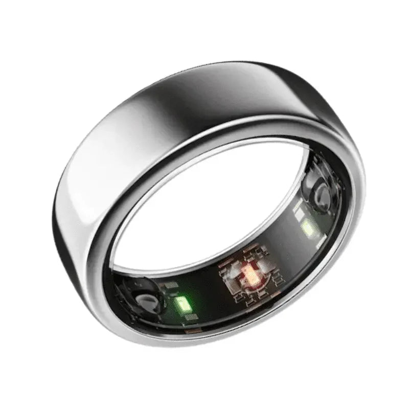 Smart Health Monitoring Ring - Wearable Biometric Tracker for Vital Signs & Wellness Management